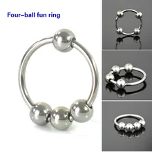 Лидер продаж металлическими шариками человек стимуляции кольцо игрушки для Для мужчин интим фалоимитатор