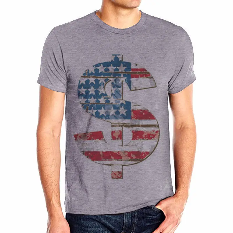 Money Sign t-Shirt Dollar Cash Symbol Shirt размеры S-XXXL 100% хлопок с коротким рукавом Футболка Новые