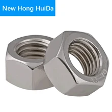 DIN934 Metric Thread Hex Nut Hexagon Nuts M1 M1.2 M1.6 M2 M3 M4 M5 M6 M8 M10 M12 M14 M16 Stainless Steel 304