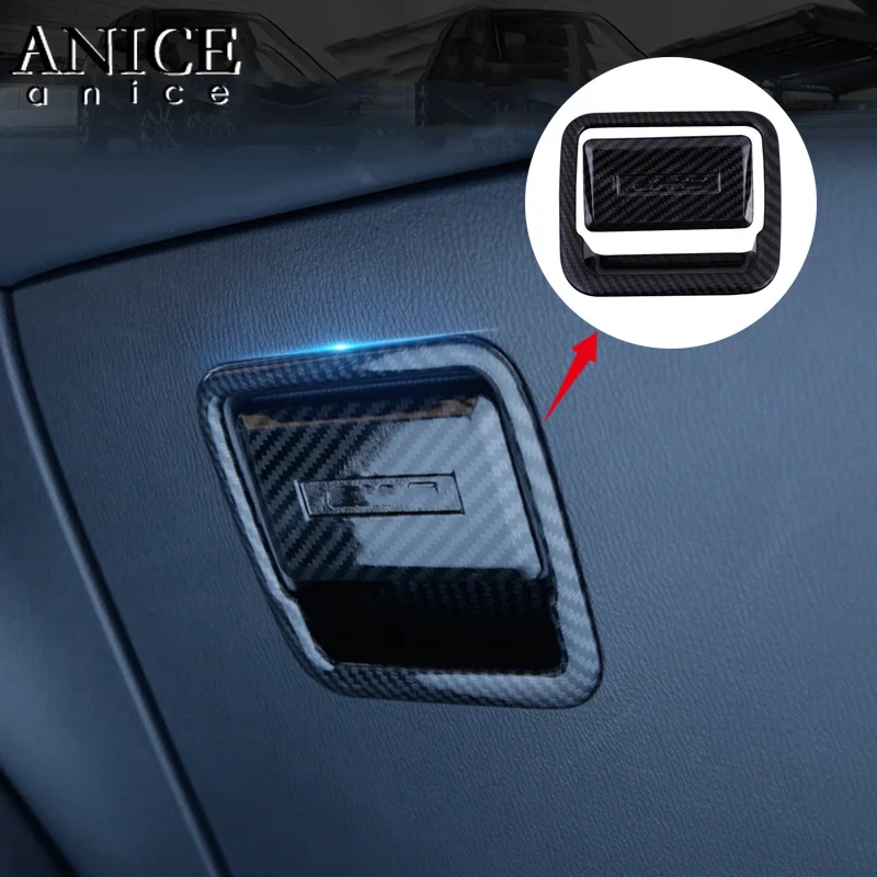 Carbon fiber color ABS Truck Parts Glove Boxes Cover Trim For Mazda CX