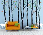 Дерево Наклейки на стены 260x360 см Северный олень, новогодняя елка лес птицы стены стикеры s Наклейка книги по искусству декоративная стена для детского сада для детской комнаты обои - 5
