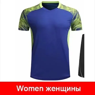 Летняя одежда для тенниса и бадминтона рубашка+ короткий спортивный костюм женский и мужской трикотаж Быстросохнущий дышащий комплект одежды L2048YPC - Цвет: ONLY WOMEN SHIRT