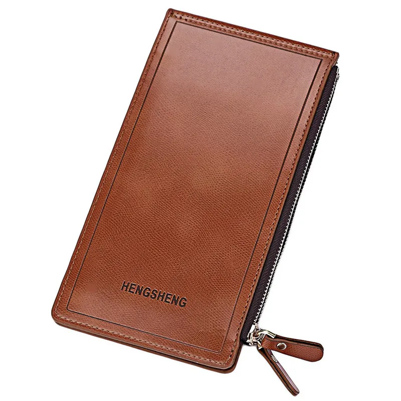 Double Zipper Letter Embellishment Solid Color Vertical font b Wallet b font for Men Women Purse