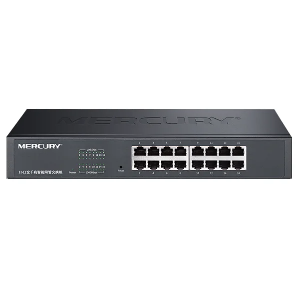 

Chin-Firmware, 16 Ports 1000M Gigabit Managed Ethernet Switch, 100/1000Mpbs Manageable Network Switches, QoS, IGMP, VLAN, Loop