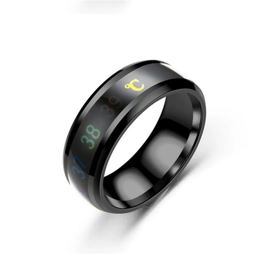 Timethinker Fashion Smart Ring Body Temperature Sensing Digital Display LED Intelligent Bracelet Finger Decorative Accessories (6)