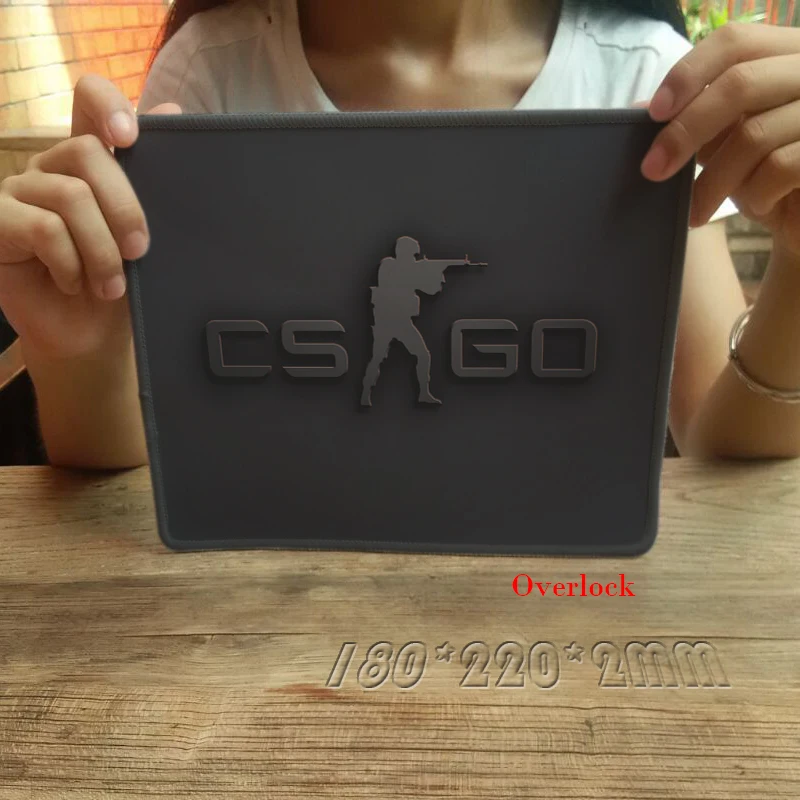 Hot Sale 250*300*2MM Gaming Mouse Pad Overlock Cloth Rubber Mousemat