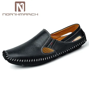 

NORTHMARCH Fashion Brand Mens Shoes Genuine Leather Breathable Casual Shoes Men Handmade Driving Shoes Men Summer Mocassin Homme
