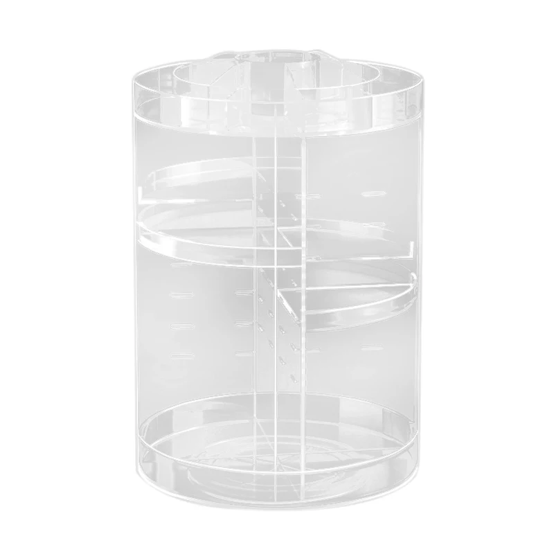 

Bubm Fashion 360-Degree Rotation Makeup Organizer Box Brush Jewelry Holder Organizer Case Jewelry Makeup Cosmetic Storage Box