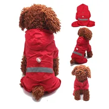 Мода 1 шт. милый водонепроницаемый дождевик с капюшоном Повседневная куртка дождевик для маленьких собак XS-XXL 4 цвета