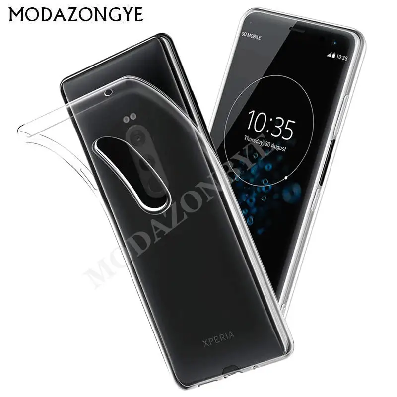 Для Sony Xperia 1 силиконовый прозрачный Футляр задняя крышка чехол для телефона Xperia1