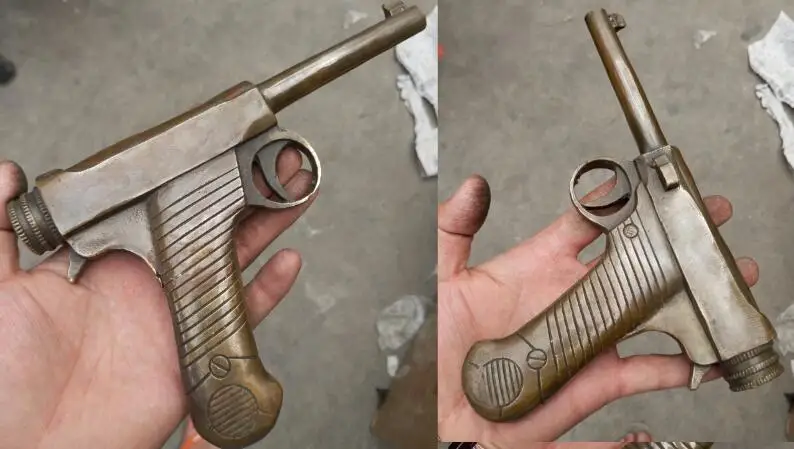ZSR 527 + Rarity 3 параграфа китайская старинная бронза имитация пистолета украшение
