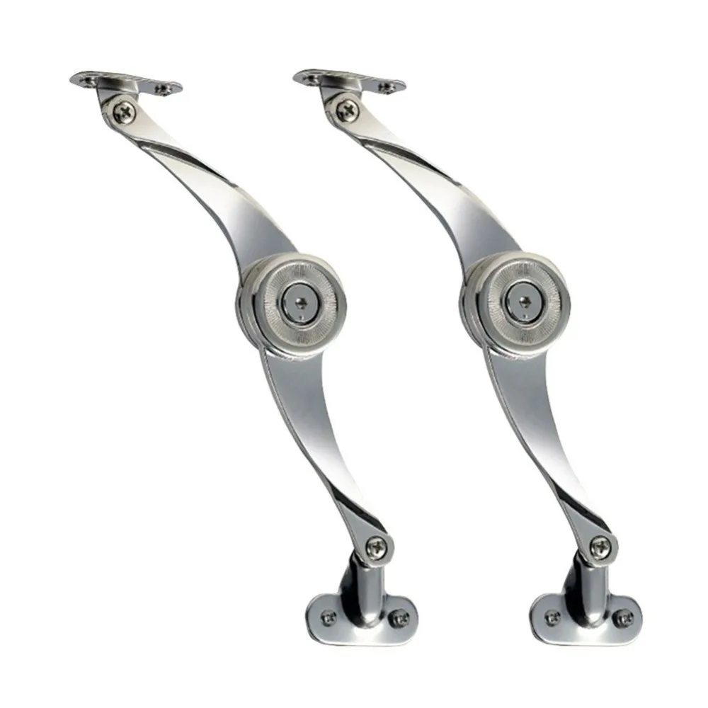 

2PCS Scimitar Style Lid Support Hinge Lid Stay Hinge with Soft Close Support Drop Lids of Desks Cabinets Overall Length 7-7/10