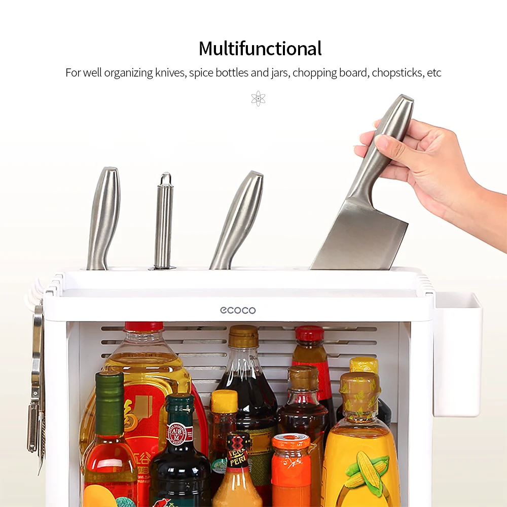 Kitchen Storage Rack Kitchen Storage Tool Hanging Hooks Chopsticks Cutting Board Holder Spice Rack Kitchen Organizing Tool