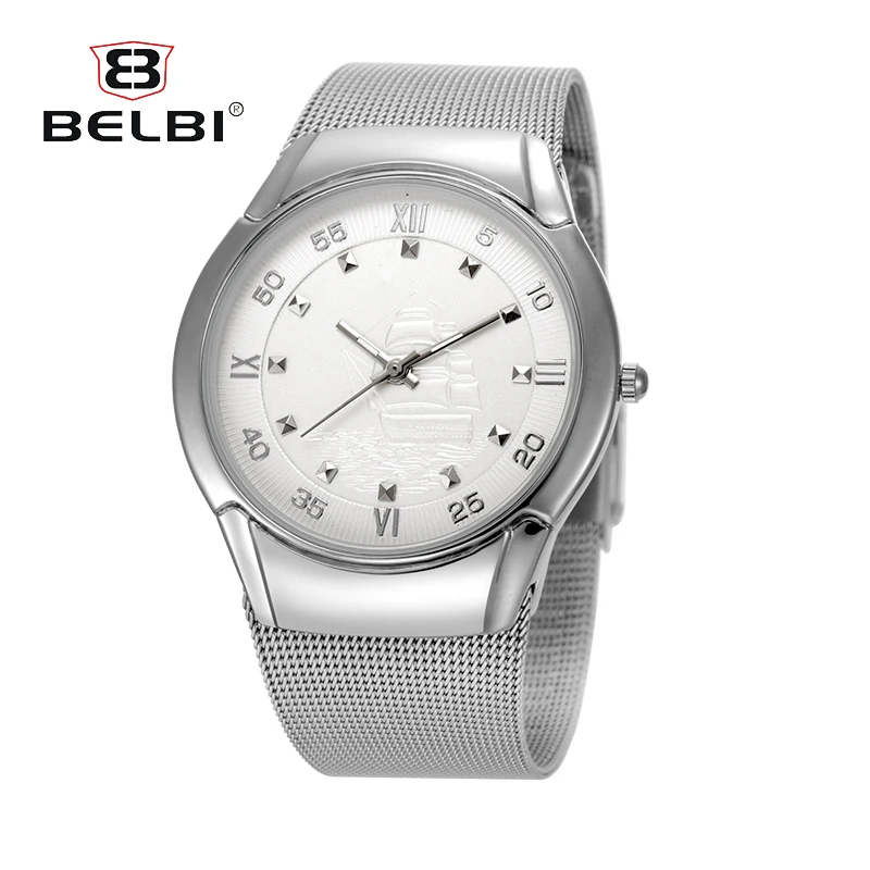 

2019 Belbi Fashion Brand Luxury Stainless Steel Watches Men Golden Watch Quartz Wristwatch Waterproof Male Relogio Masculino