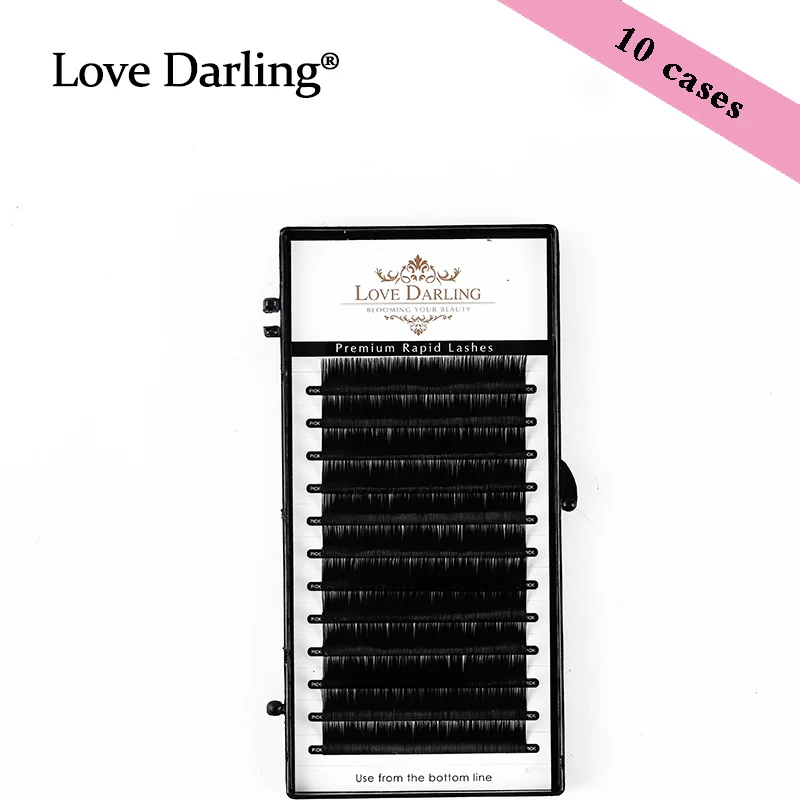 

Love Darling 10cases/lot Bloom Eyelash Automatic Flowering Lashes Easy Fan Lash Extension Self-making Fans all size Mink Eyelas