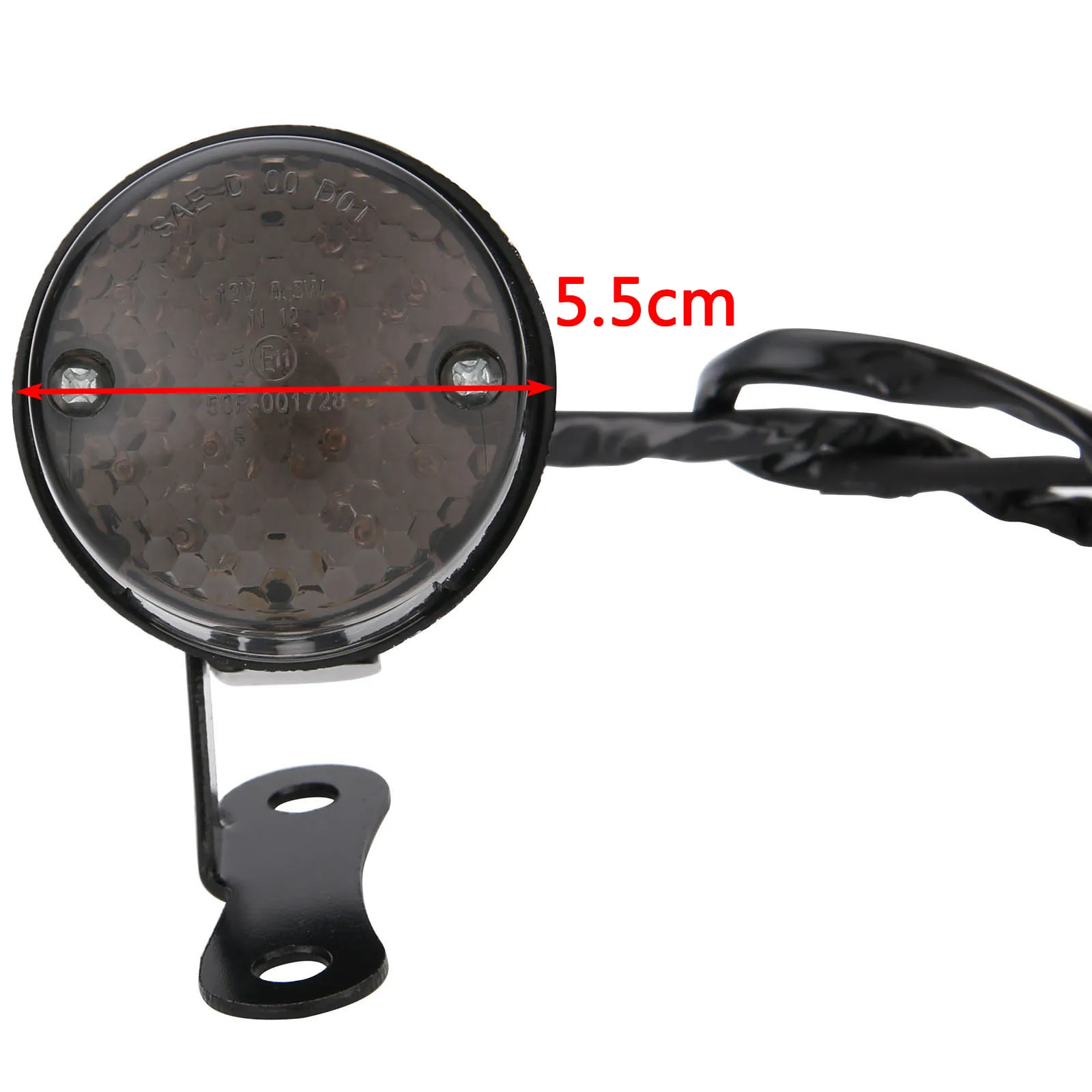 Mayitr 1pc DC12V Universal Round Motorcycle Tail Break Light Running Lamp For Choppers Dirt Bikes ATV Accessories