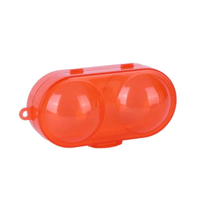 Portable Table Tennis Container Box PP Plastic Key Chain Tool Storage Case For 2 Ping Pong Balls Sports Training Accessories