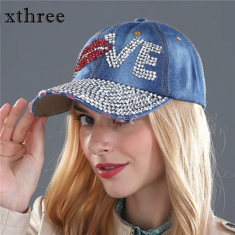 Xthree недорогая бейсболка, стразы хорошего качества, кепки с надписью love snapback для мужчин и женщин