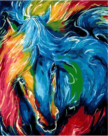 DIY Oil Painting By Numbers Abstract Animals Horse Frameless On Canvas Home Decoration Wall Kids Room Deco | Дом и сад