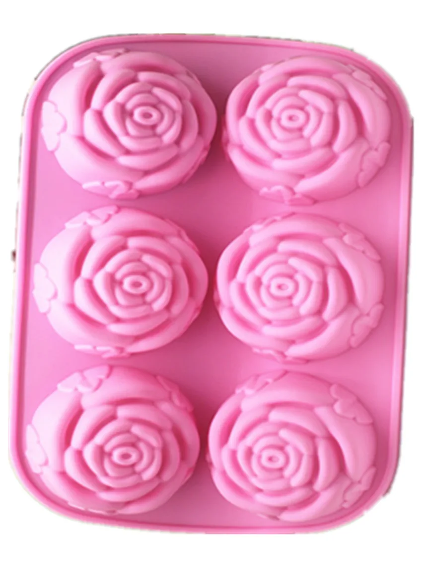 roses silicone cake pudding jelly mold silica gel soap moldsin Soap