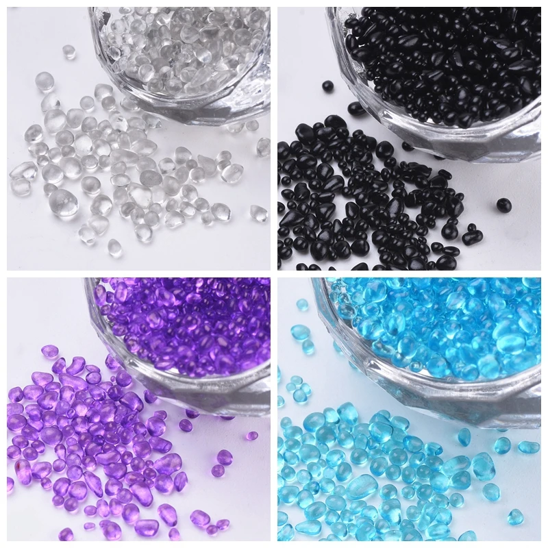 

450g/bag 2~5x2~3x2~3mm Glass Seed No Hole Jewelry Making Accessories DIY Beads Dyed, Transparent Colours, No Hole/Undrilled Chip