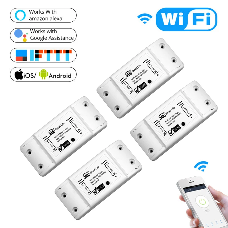  DIY WiFi Smart Light Switch Universal Breaker Timer Wireless Remote Control Works with Alexa Google - 32915959494