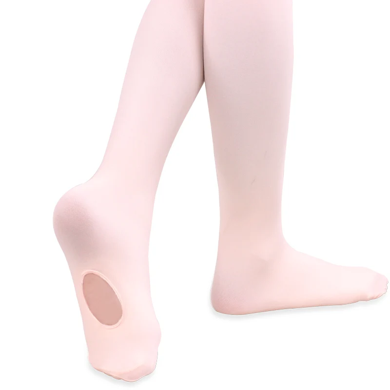 Children Girls Kids Soft Microfiber Ballet Dance Panty Hose Leggings Convertible Dance Ballet Tights 6 or 12 Pairs With Hole ballet tights