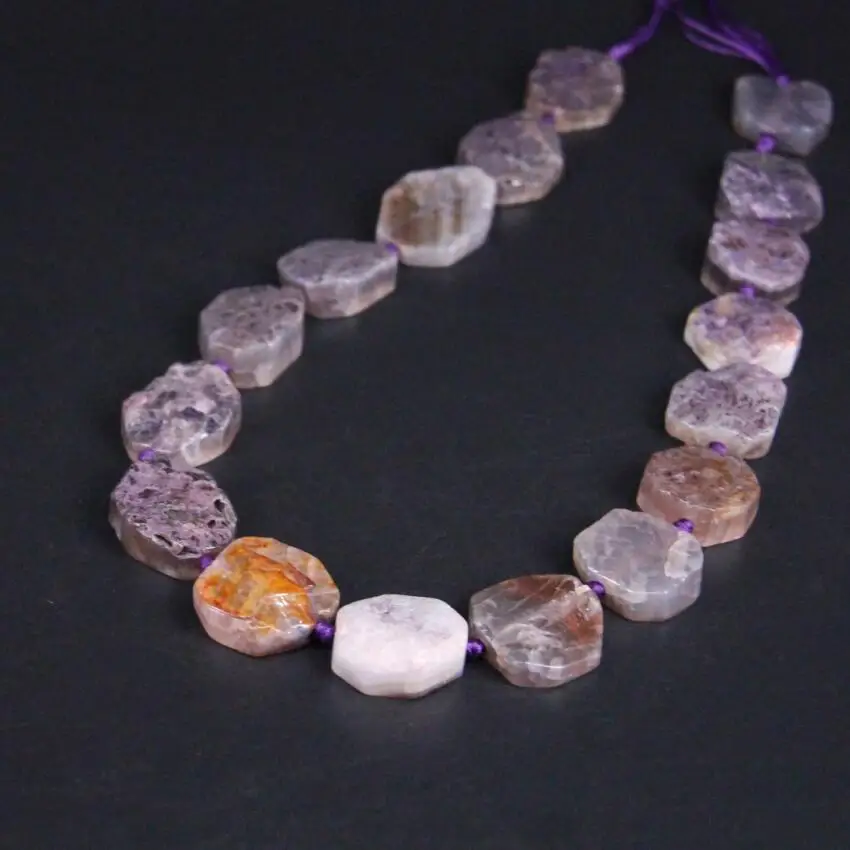 

15.5"/strand Crack Purple Dragon vein Raw Agates Slab Slice Loose Beads,Onxy Gem Stone Nugget Pendant Necklace Jewelry Making
