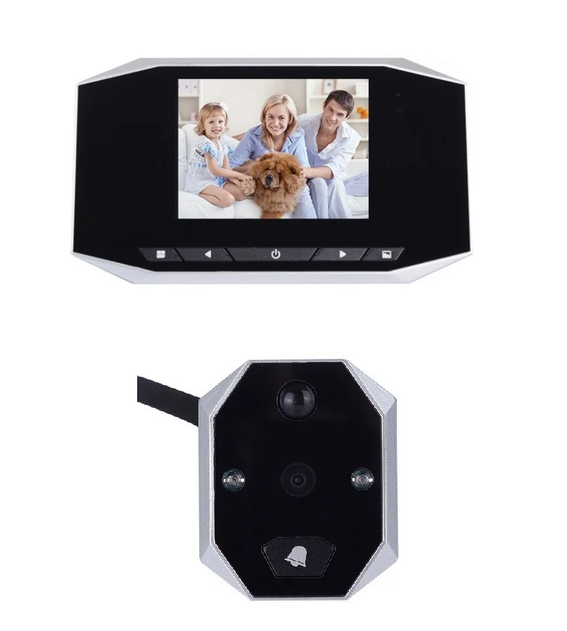 2016 New digital door eye 3.5inch LCD PIR motion sensor 4X zoom IR Night vision Photo Taking
