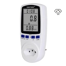 Brasil br tomada tomada medidor de energia medidor de poupança energia wattmeter consumo de energia digital watts ac 220 v 110 v eletricidade