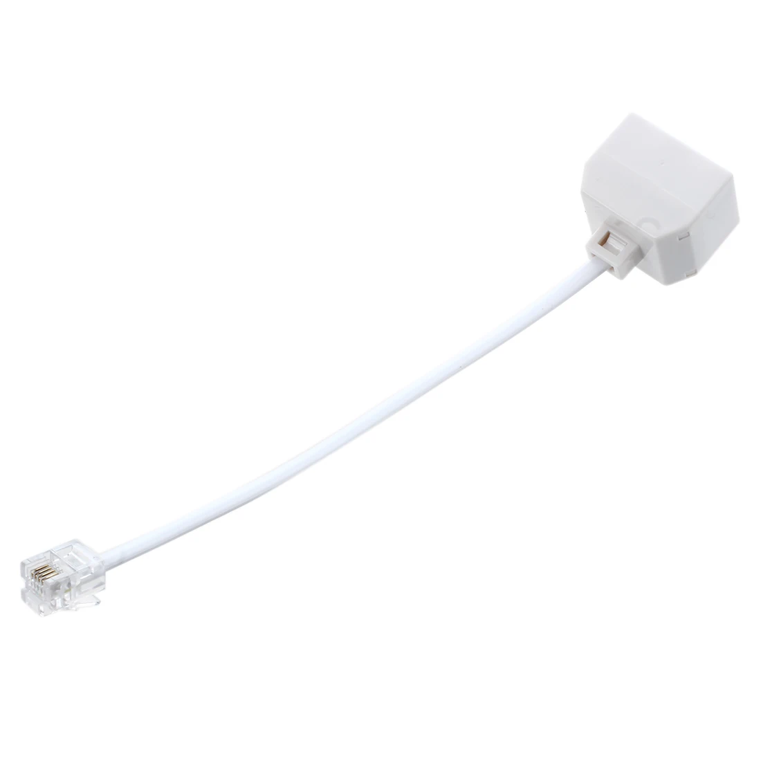 RJ11 6P4C Телефонный сплиттер 1 male 2 female белый|Соединители| |