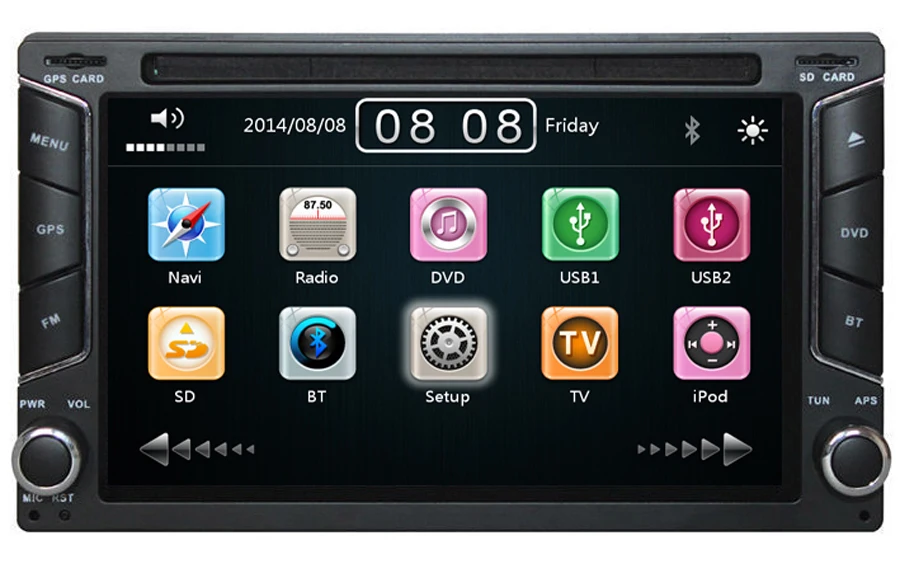 Обычный 6,2 дюймовый автомобильный DVD с gps-навигационным Радио Bluetooth 1080 P Play