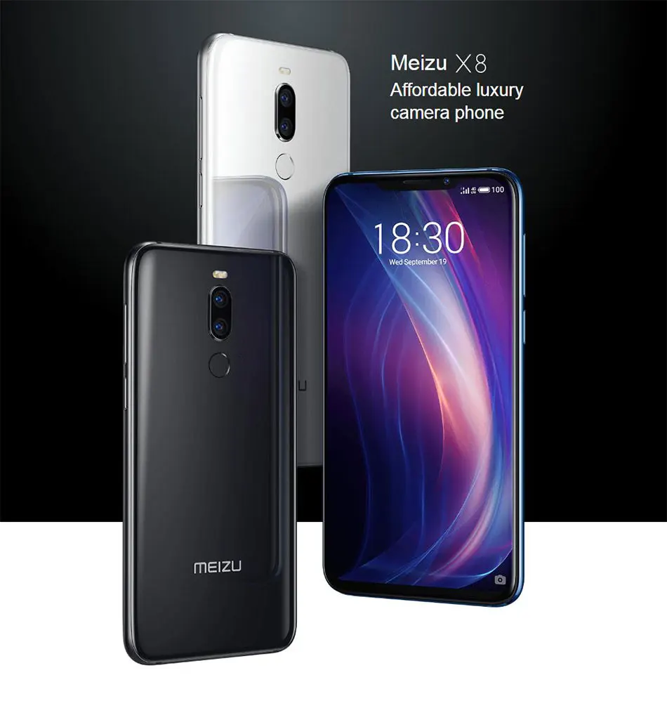 Best New Meizu X8 4G LTE Mobile Phone 6.2" 6GB RAM 128GB ROM Snapdragon 710 Octa Core 2220x1080 px Dual Rear Camera Smart Phone 0
