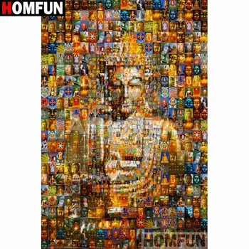 

HOMFUN Full Square/Round Drill 5D DIY Diamond Painting "Religious Buddha" 3D Diamond Embroidery Cross Stitch Home Decor A20149
