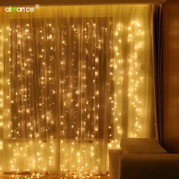 

Christmas Garland LED Curtain Icicle String Light 220V 4.5*1m 6*3m Indoor Drop LED Party Garden Stage Outdoor Decorative Light