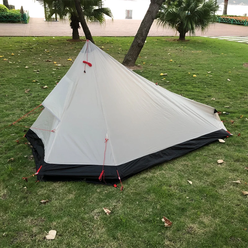 Палатка для одного человека, сверхлегкая палатка для кемпинга, 3 сезона, профессиональная 20D нейлоновая Бесшумная палатка с силиконовым покрытием