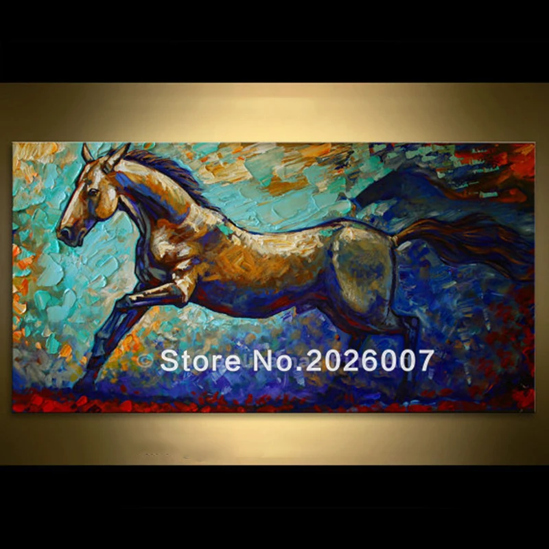 

Hand Painted Stallion Oil Acrylic Palette Knife Abstract Oil Painting On Canvas Modern Painting Decoration Living Room Art Wall