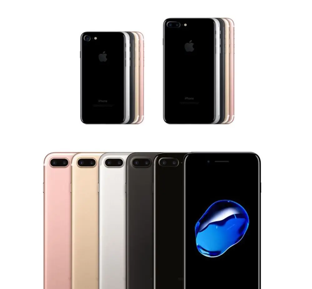 Разблокированный Apple iphone 7/iphone 7 Plus 2GB Оперативная память 32/128 ГБ/256 IOS 10 LTE 12.0MP Камера Quad-Core отпечатков пальцев 12MP сотовые телефоны