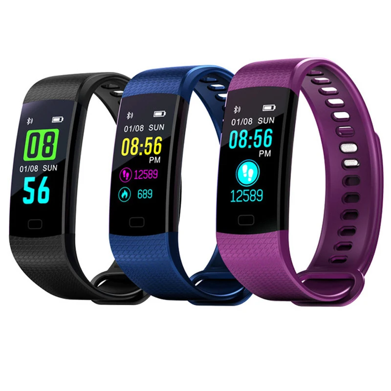 

Y5 Smart Band Activity Fitness tracker Watch Color Screen Electronics Bracelet Heart Rate Monitor Wristband PK Xiaomi Mi Band 2