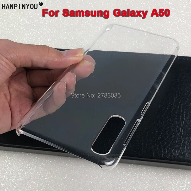 

For Samsung Galaxy A50 A505FD A505 6.4" Glossy Snap Phone Case Crystal Invisible Hard PC Cover Clear Protect Back Shell