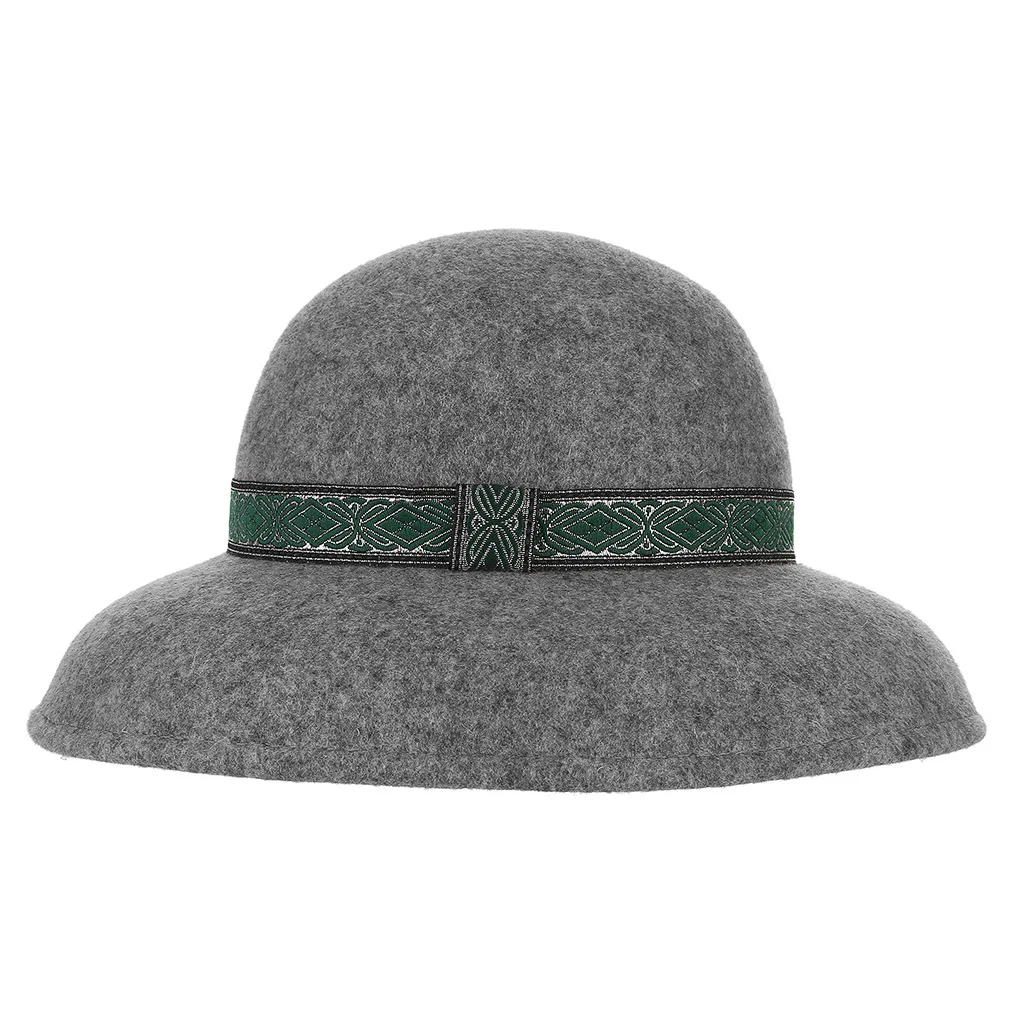Spring Fedoras Hat Ladies French Retro Wool Fedora Cap Women National Style Decorations Elegant Church Party Shopping Caps H7235