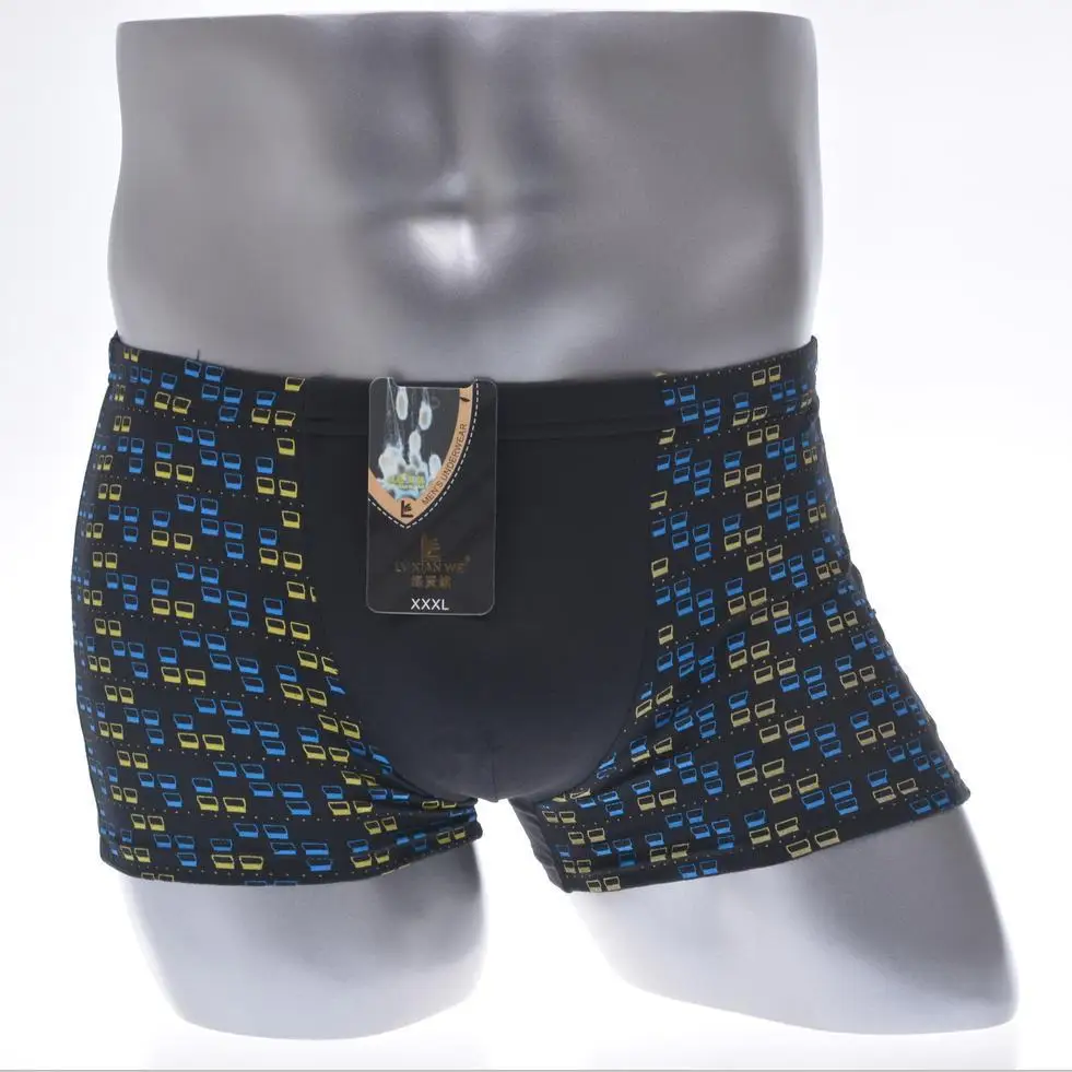 Men's underwear Milk regenerated silk fiber U checked pants are convex