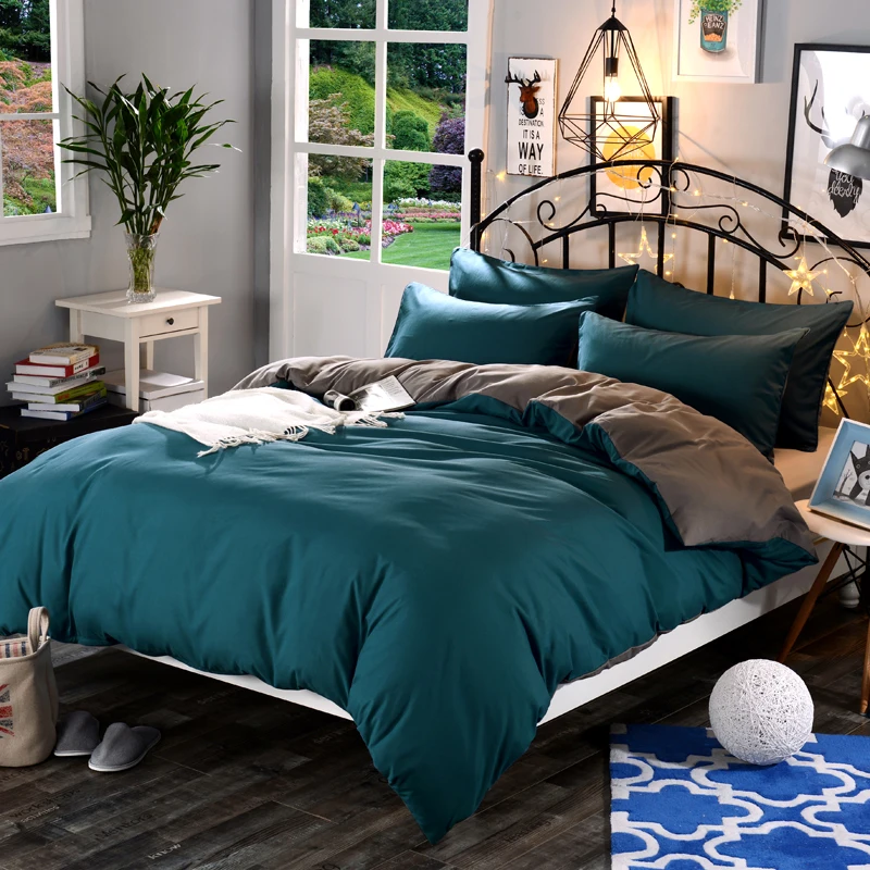 Пододеяльник однотонный супермягкий из полиэстера 1 шт.|duvet cover|twin comforter coversqueen cover |