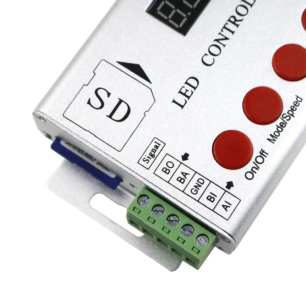 Светодиодный контроллер пикселей sd карты 2048 dmx консоль TM1809 WS2811 ws2801 LPD8806 WS2812 DMX