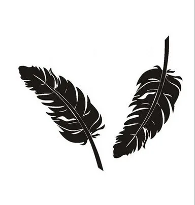 

5 Pair 10 Pieces Feather Reflective Car Sticker 3 Size 5 Colors Option Cover Scratches Car Decals