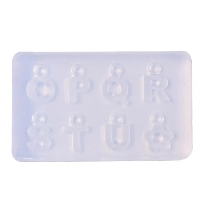 1pc English Letter Pattern Nail Art Decorations DIY Design Silicone Nail Art Templates Pattern Manicure Beauty Nails Art Mold - Цвет: O to U
