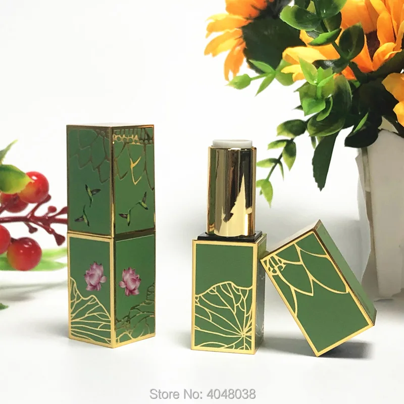 12.1mm 3D Chinese Classical Lip Balm Tube Empty Plastic Refillable Bottle Lipstick Tube Magnetic Buckle Lipbalm Container (1)
