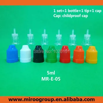 

Wholesale 100pcs PET 5ML Plastic bottles With Childproof Cap & Long Thin Tips, 5ml Dropper Bottles E-cigarette E-Liquid bottles