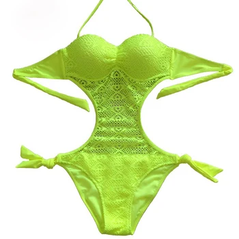 

Swimsuit Swimwear 2019 Bikini Woman hollow out mesh sexy High waist Bathing Suit Large thin female comfortable one-piece beach