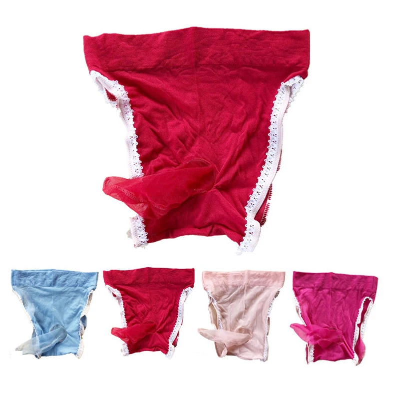 2018 hot New briefs men Thin & transparent underwear thong lace briefs